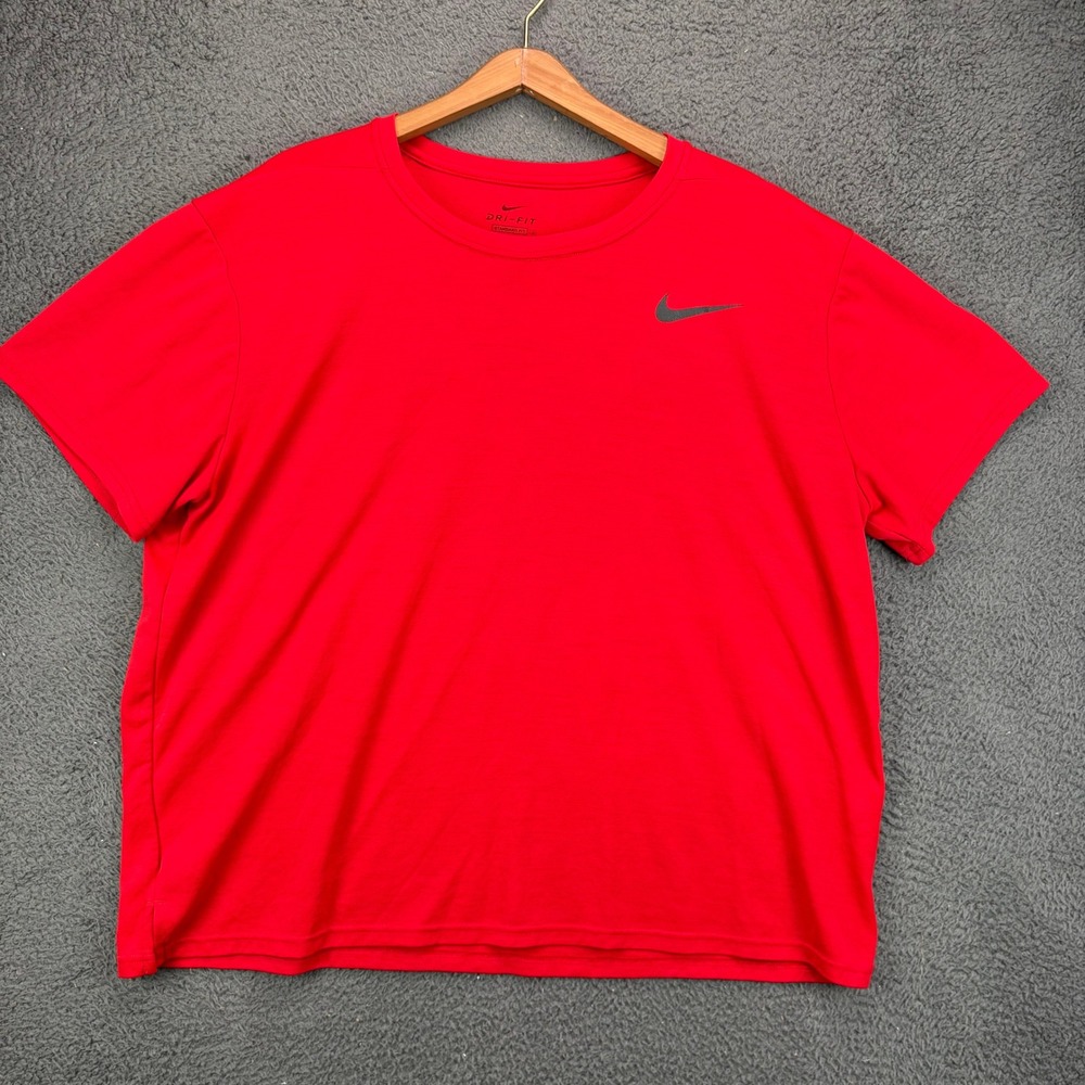Nike Dri-FIT‎ Standard Fit Mens XXL Red Short Sleeve Swoosh Training T-Shirt